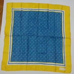 Vintage Blue Yellow St Ramon Se Scarf
